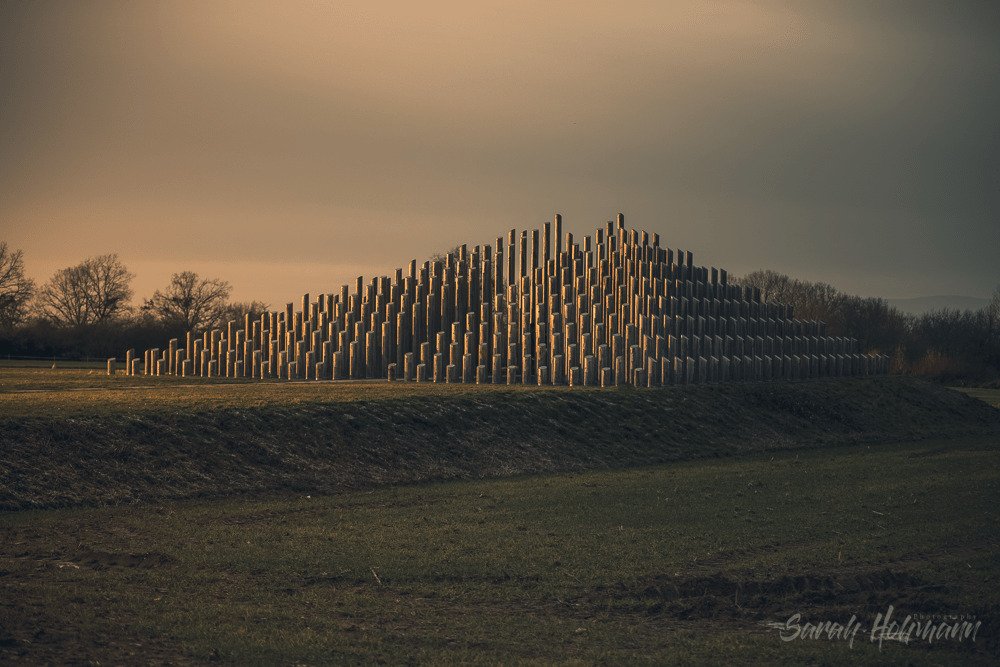 Pole Pyramide Monument on the German country side close to Frankfurt