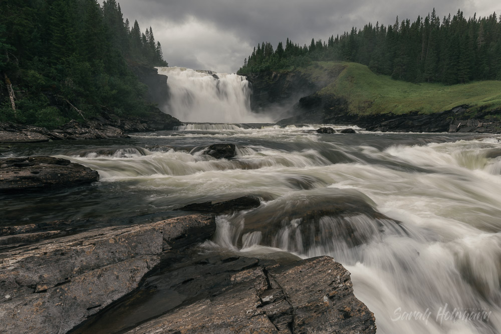 Sweden's largest waterfall Tännforsen in Jämtland in Northern Sweden