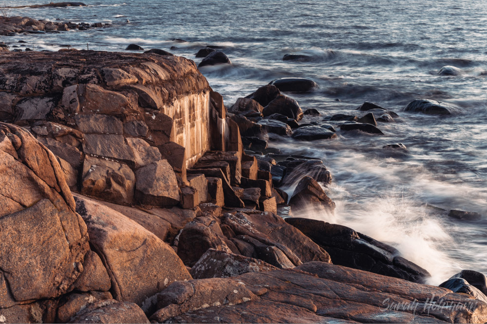 cliffs at a military restricted area in southern Sweden